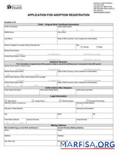 Downloadable New York Registry of public health adoption certificate download for verification